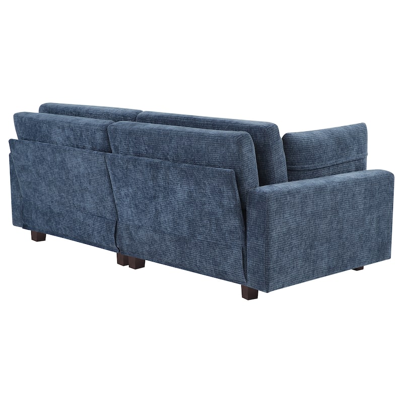 89In Comfy Couch, 3 Seater Sofa With Wood Legs, Chenille Couch For Small Space,Apartment - 89"W X 44.1"D X 33.9"H