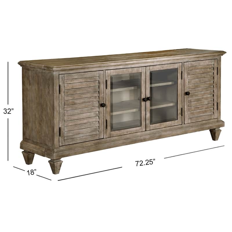 Magnussen Home Calistoga Dovetail Grey Console - 72.25"W x 18"D x 32"H