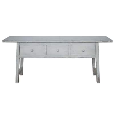 Reclaimed Wood Console Table with Drawers