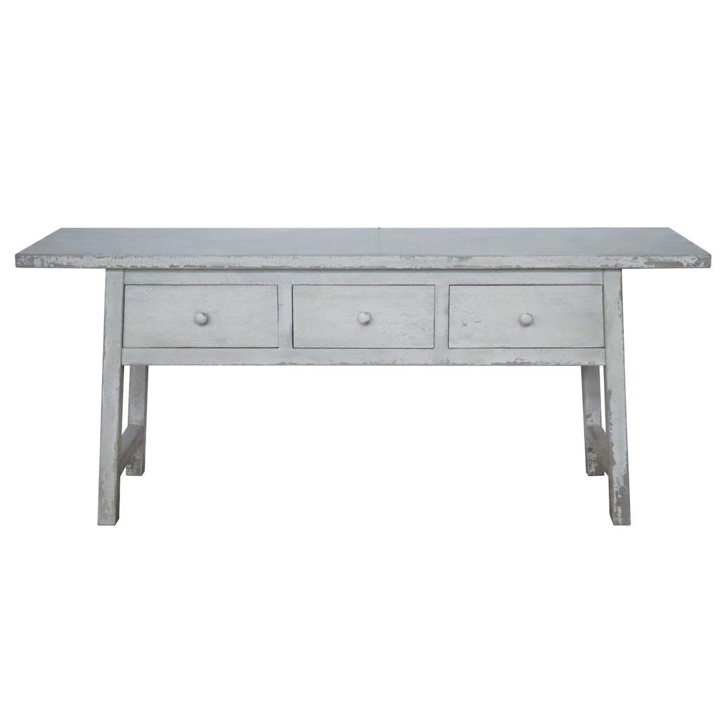 Reclaimed Wood Console Table with Drawers