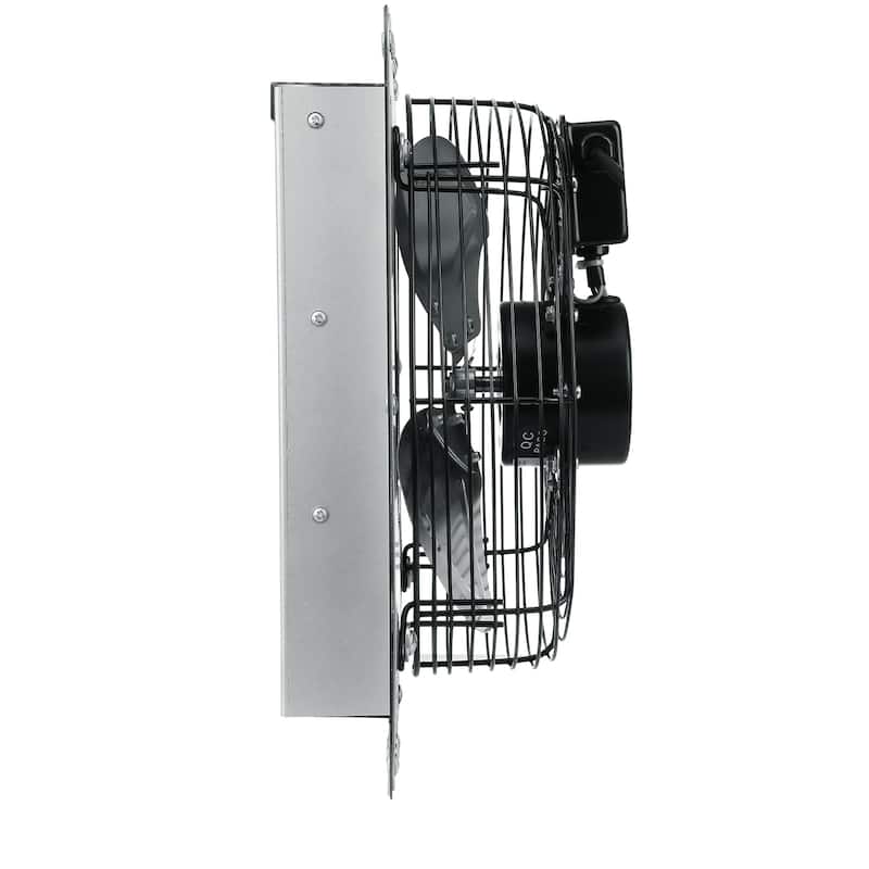 10" Shutter Exhaust Fan, High-speed 820 CFM, Aluminum Wall Mount Attic Fan with AC-motor, Ventilation and Cooling