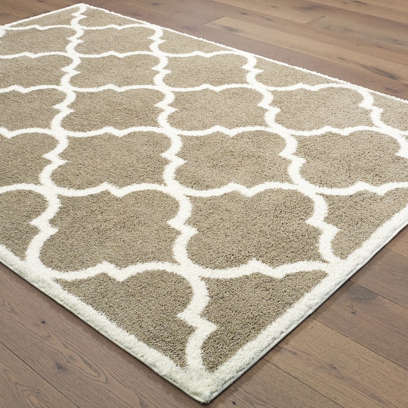 Style Haven Valentina Scallop Lattice Microfiber Area Rug