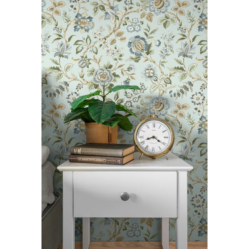 Stacy Garcia Home Jacobean Floral Trail Peel and Stick Wallpaper
