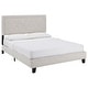 preview thumbnail 35 of 47, Dartington Velvet Fabric Platform Bed by iNSPIRE Q Modern Cream Velvet - Queen