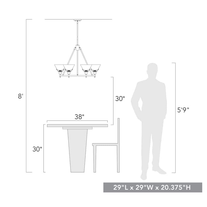 Orwell 6 Light Chandelier