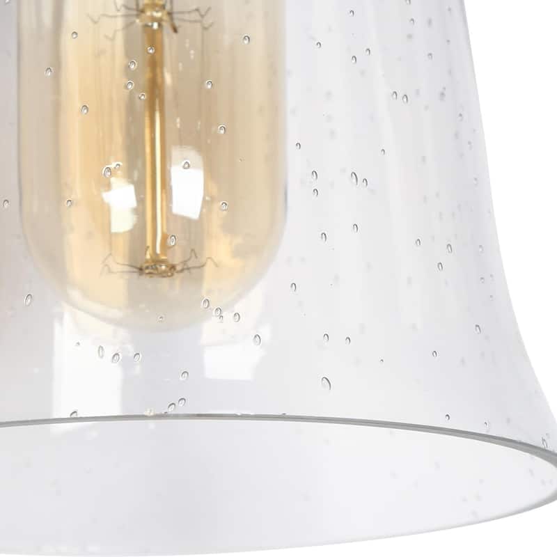 Haye Modern 3-Light Glass Bathroom Vanity Lights Gold Black Wall Sconces - L 22" x W 6.7" x H 13.8"