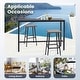 preview thumbnail 6 of 12, Pellebant Patio Outdoor Bar Table Rectangle Pub Table Dining Table