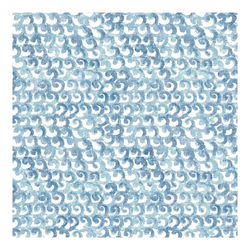 Chesapeake Saltwater Aqua Wave Wallpaper - 20.5 x 396 x 0.025