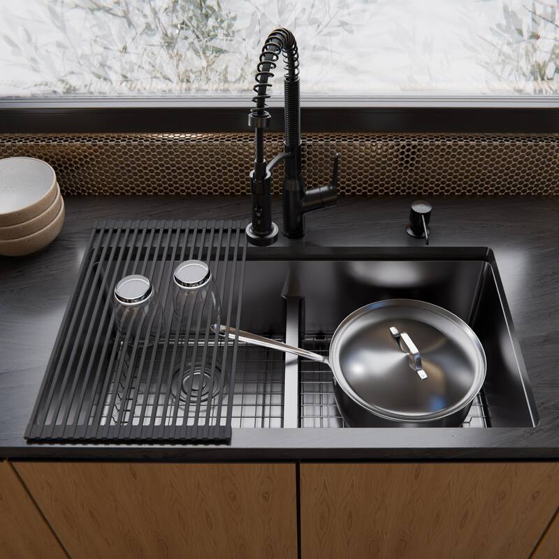 Karran USA UUMDB3321-PK1 Fusion 33" Undermount Double Basin Stainless