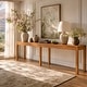 95 Inch Solid Wood Console Table, Extra Long Rectangular Entryway Table ...