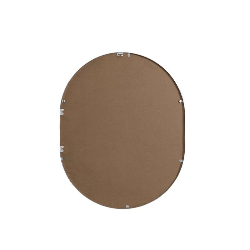 Indigo Home Metal Frame Oval Mirror 24x30 Inch