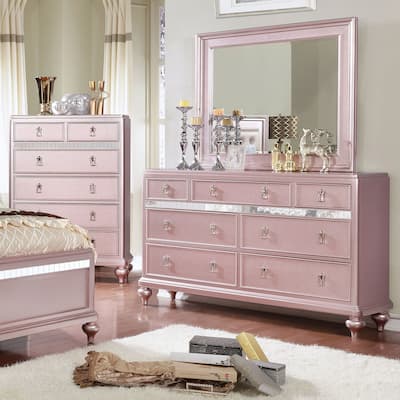 Dzhebel II Contemporary 2-piece 7-Drawer Dresser and Mirror Set by Copper Grove