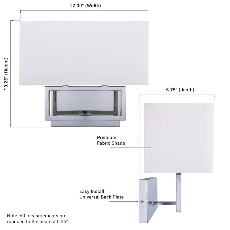 Brio Lighting Pressley - 2 Light Dimmable Wall Sconce
