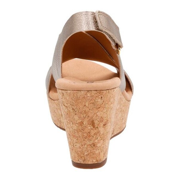 clarks gold wedge sandals