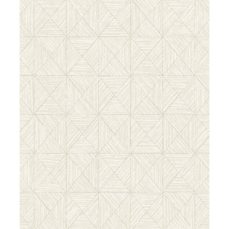 Seabrook Designs Lunoria Geometric Non-Woven Unpasted Wallpaper - 20.9 in W x 33 ft. L - Oatmeal