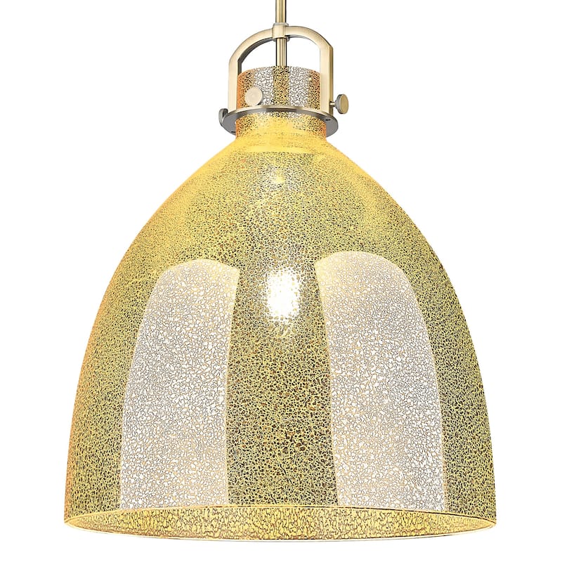 Innovations Lighting 410-1SL-G412-18ME Newton Bell 18" Wide Pendant - Brushed Brass