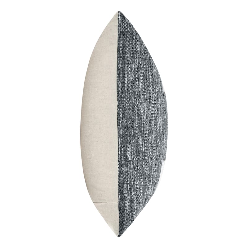 Villa by Classic Home Kass Woven Fabric Color Block Throw Pillow