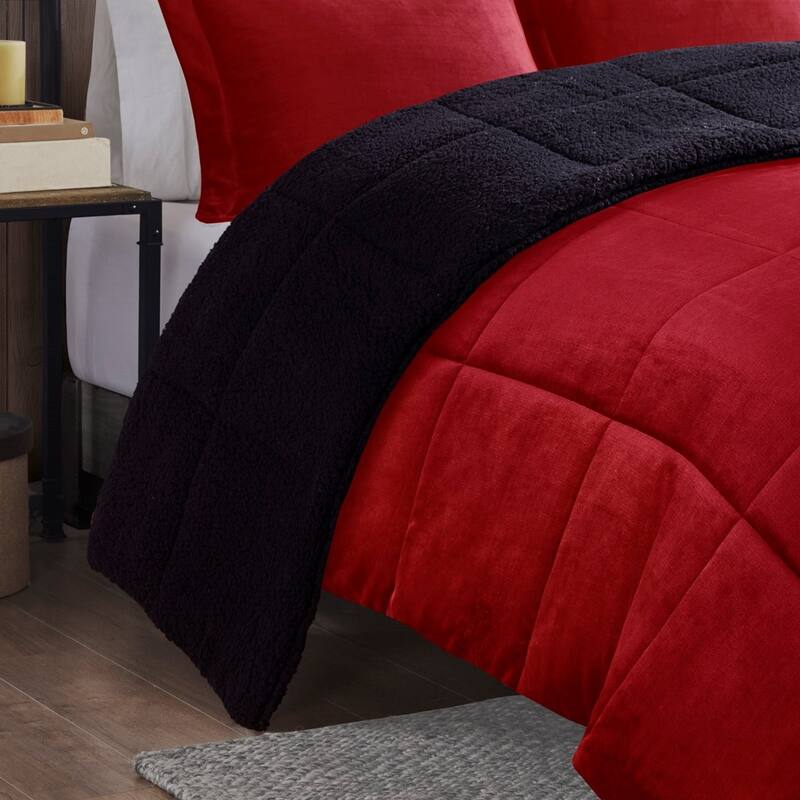 King Plush to Sherpa Down Alternative Comforter Set