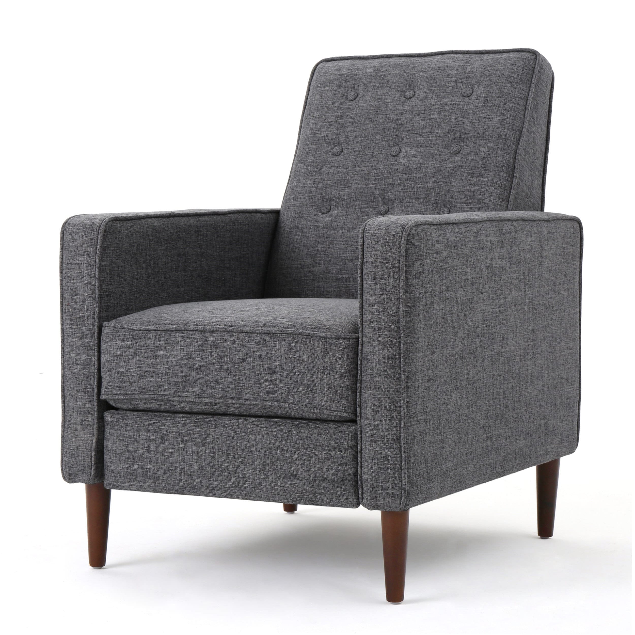 Mervynn Mid Century Modern Button Tufted Fabric Recliner by Christopher Knight Home Bed Bath Beyond 15037715