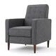Mervynn Mid-Century Modern Button Tufted Fabric Recliner by Christopher Knight Home
