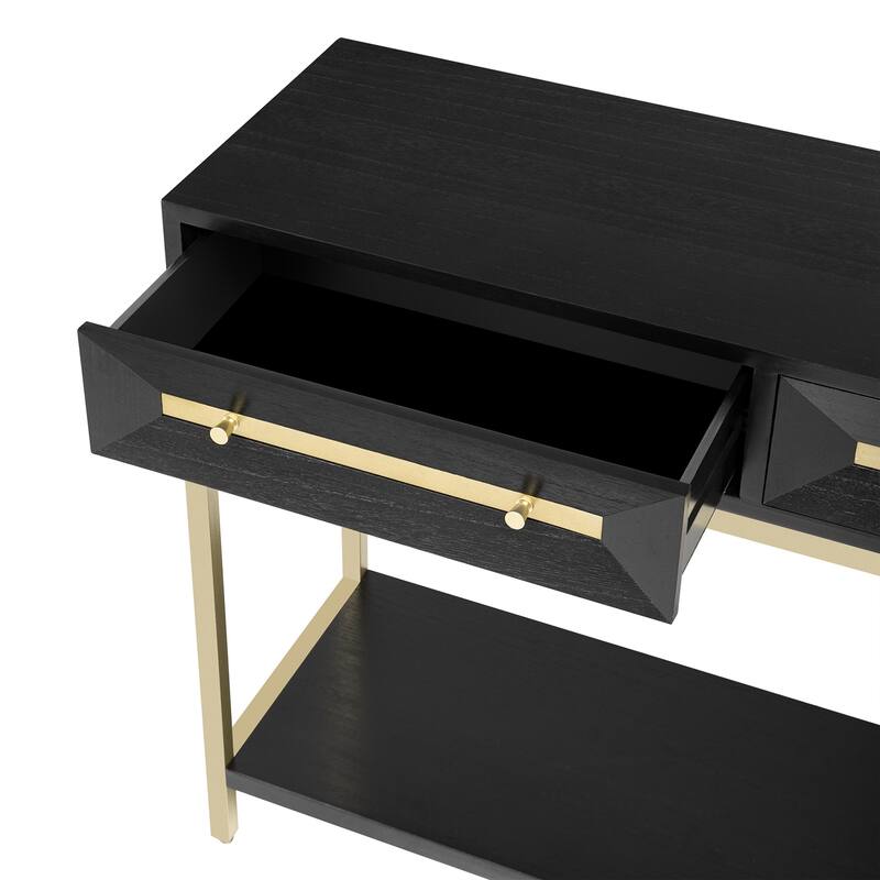 Wood Console Entryway Table with 2 Drawers for Living Room, Entryway