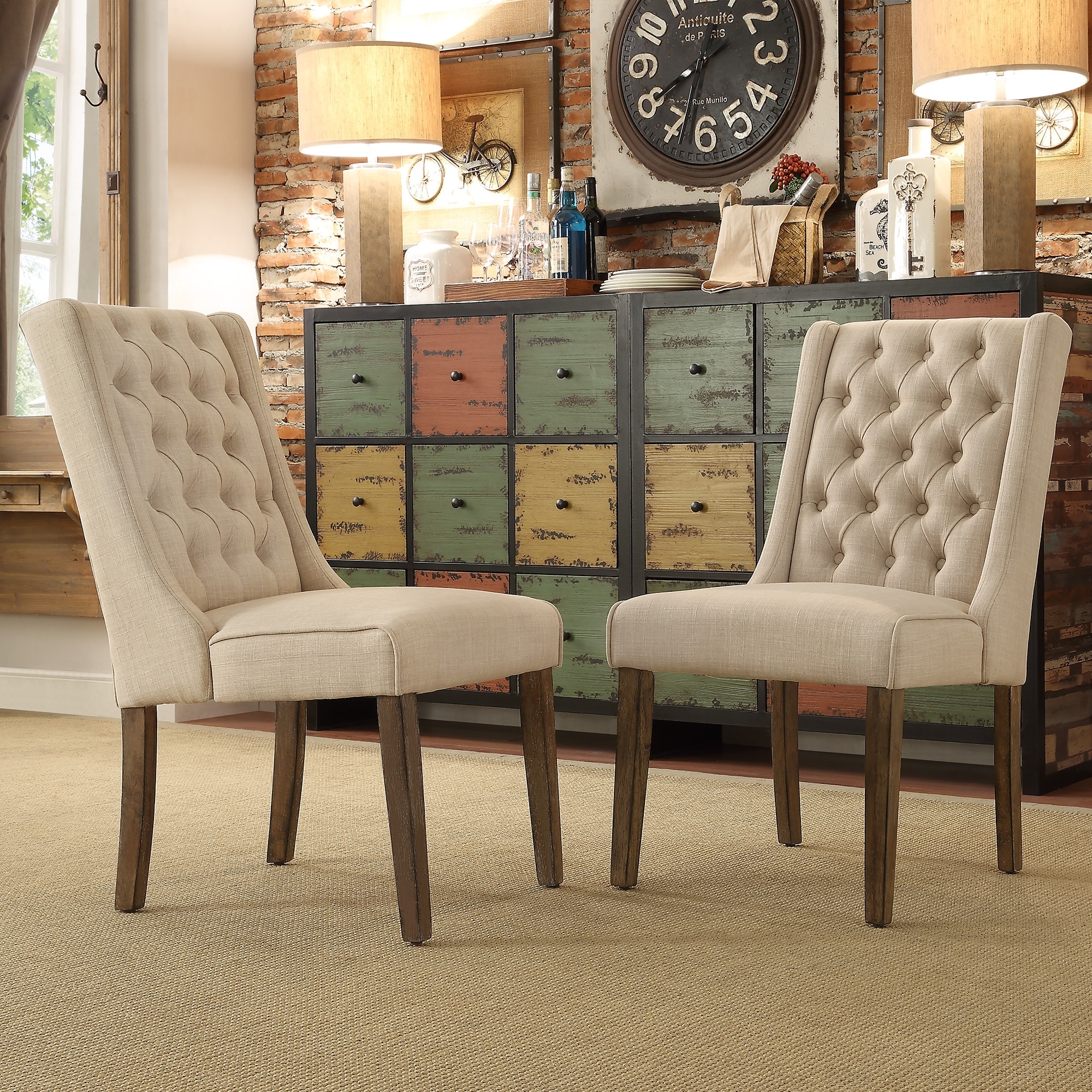 Evelin tufted upholstered parsons dining discount chair