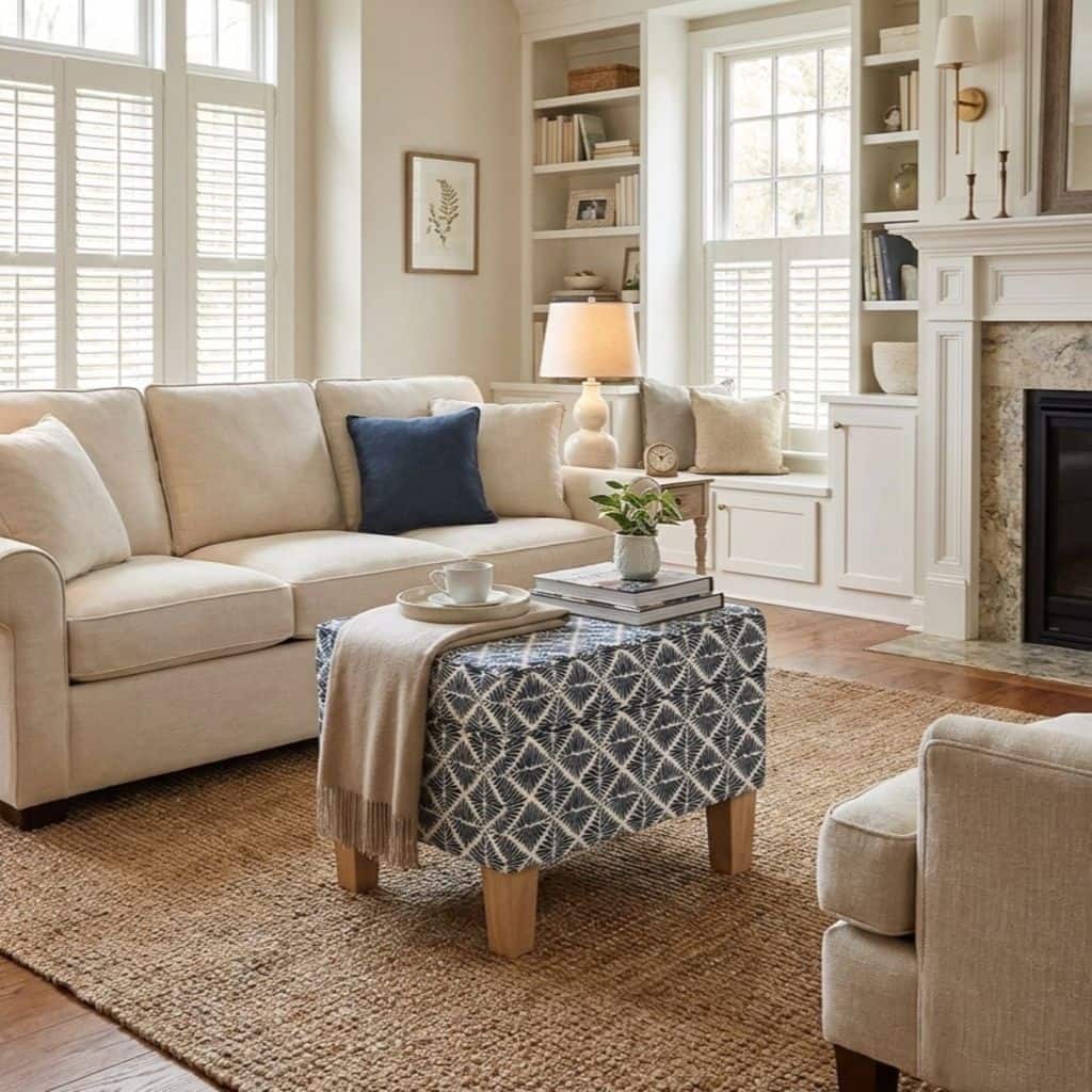 HomePop Medium Tufted Storage Ottoman