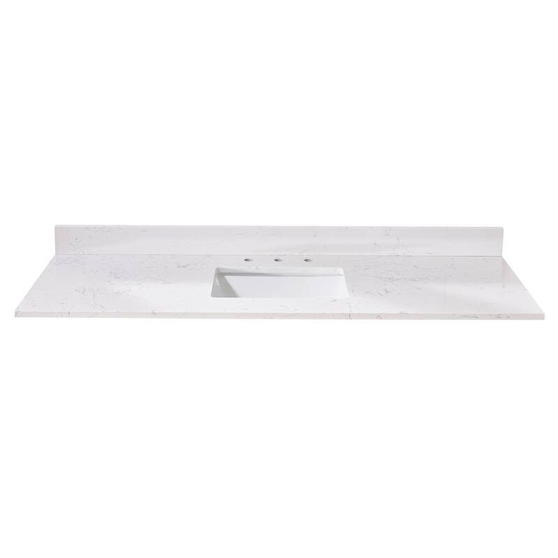 Altair Trento Bathroom Vanity Countertop in Aosta White Finish Without Vanity