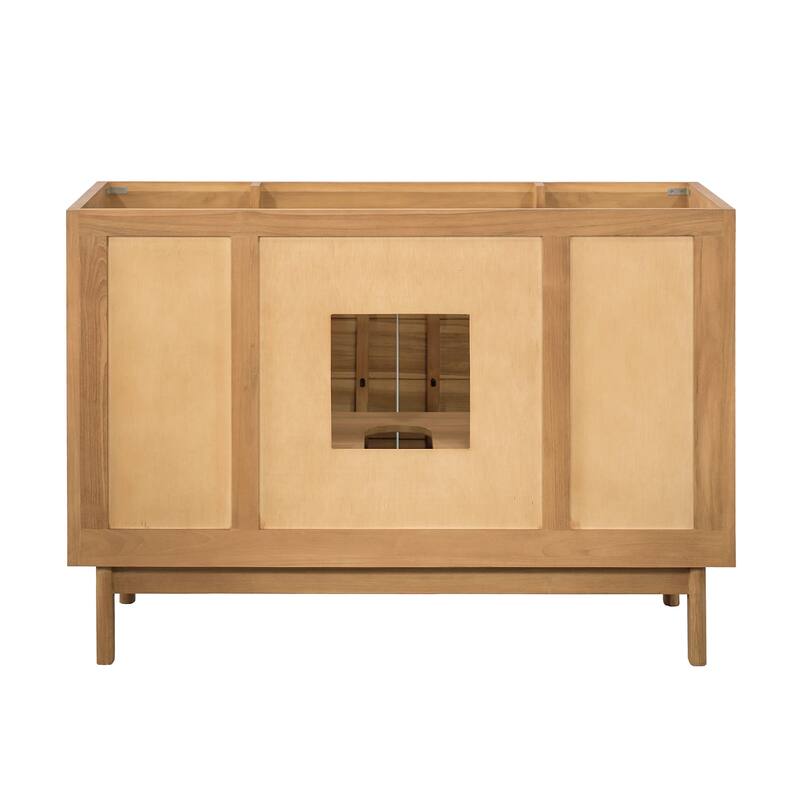 Avanity Kayla Bathroom Vanity in Natural Teak with White Engineered Stone Top