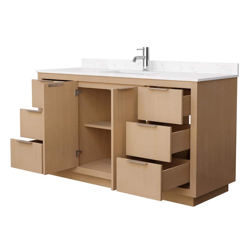 Wyndham Collection Maroni 60" Free Standing Single Basin Vanity Set