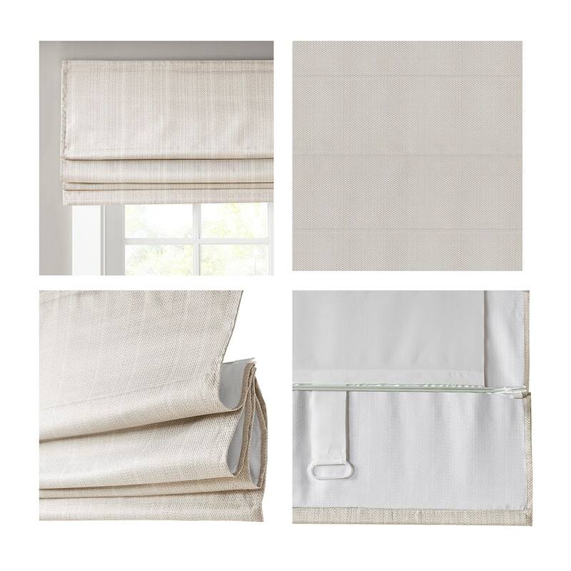Room Darkening Basketweave Cordless Roman Shade