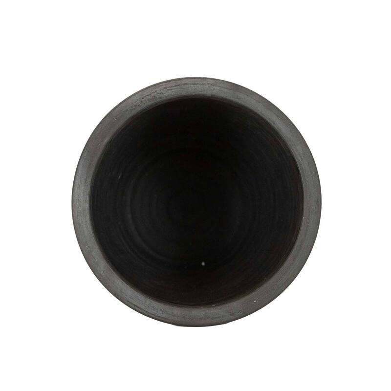 Foreside Home & Garden 7.75" Smoke Colored Planter Black Terracotta - 7.5 x 7.5 x 7.75"