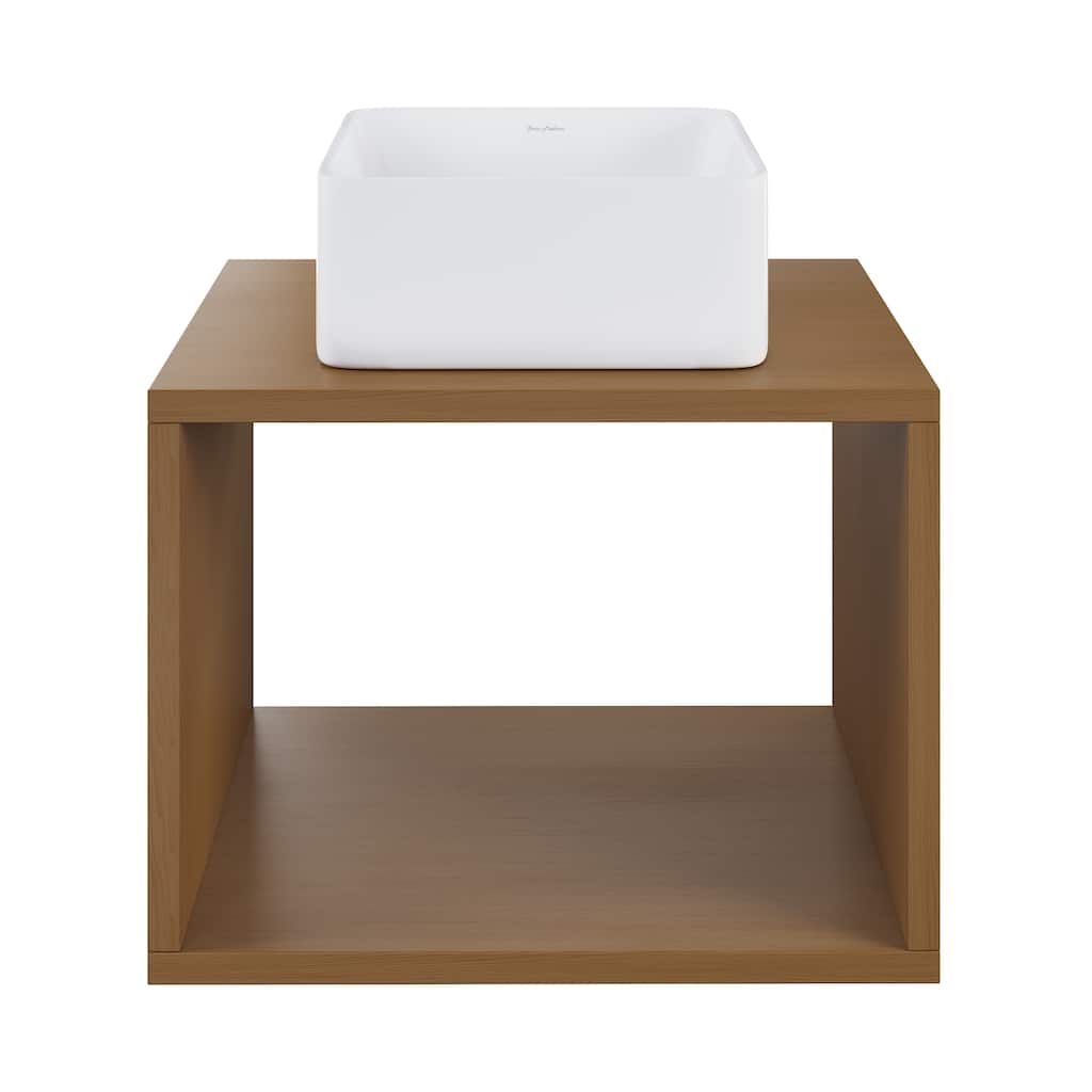 Concorde 24'' Wall-Hung Vanity In Brown Oak