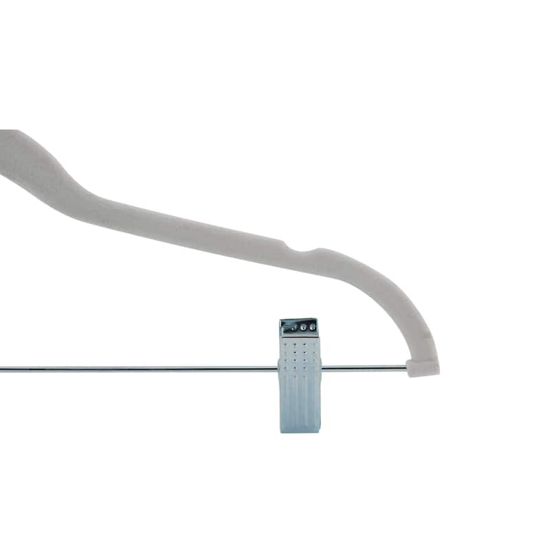 Laura Ashley 12 Pack Velvet Hangers with Clips