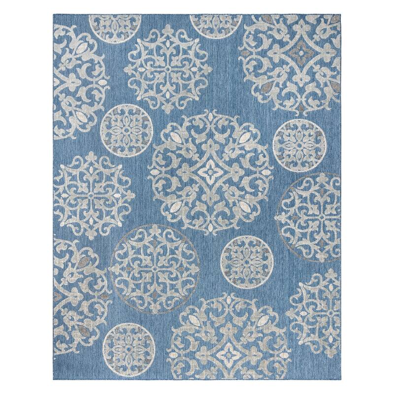 Gertmenian Kalari Modern Bold Multicolored High-Low UV Protected Polypropylene Woven Indoor/ Outdoor Area Rug Collection