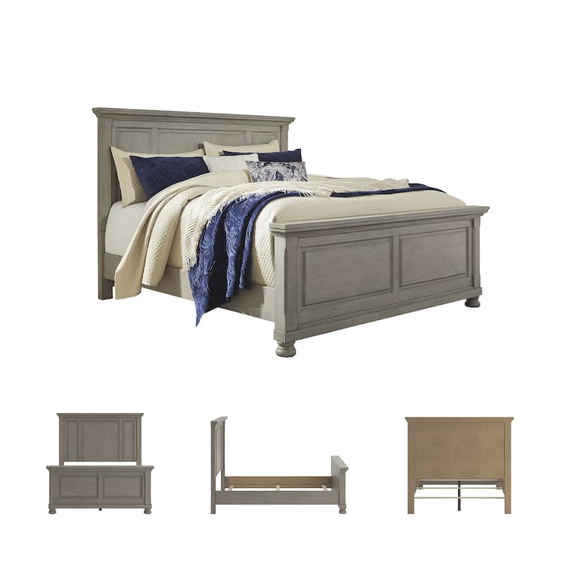 The Gray Barn Canterbury Burnished Grey Light Grey Panel Bed