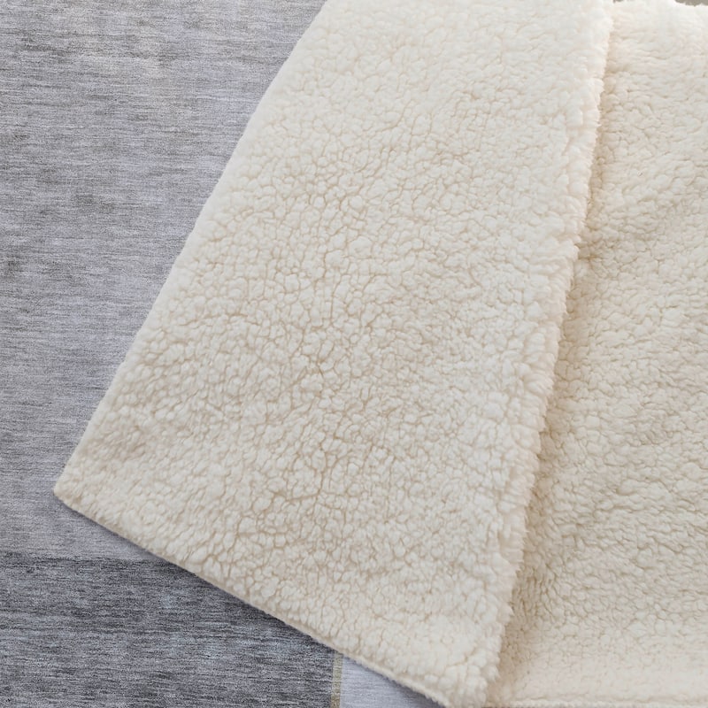 Premium Machine Washable Modern Chic Sherpa Throw Blanket