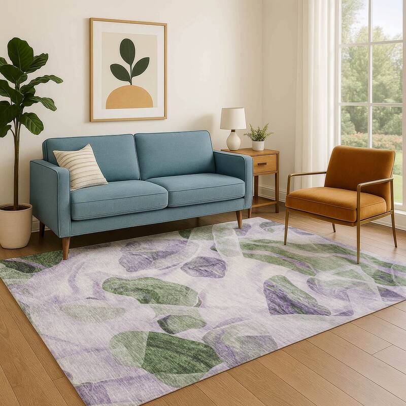 Premium Washable Super Soft Contemporary Jenna Mayfield Rug