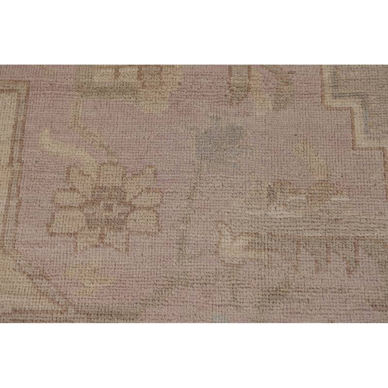 Vegetable Dye Oushak Large Square Area Rug Hand-Knotted Wool Carpet - 12'5"x 12'4"