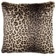 preview thumbnail 3 of 2, SAFAVIEH 20-inch Faux Black Leopard Leopard Decorative Pillow