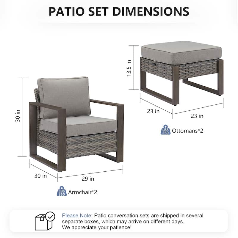 Pocassy Outdoor Patio Chairs Set for Garden Yards