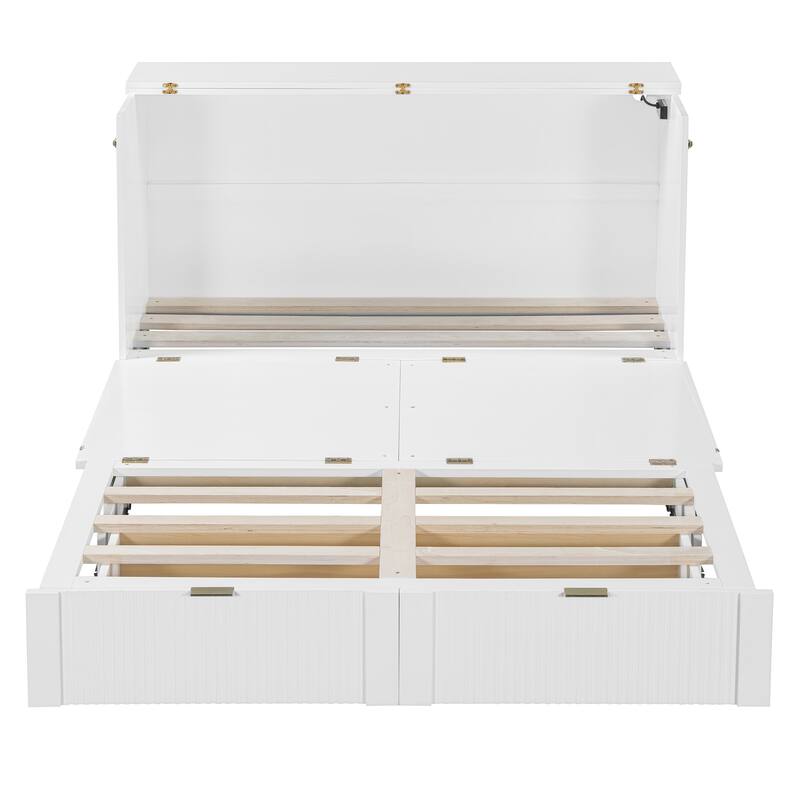 Queen Size Murphy Bed with drawer and a set of Sockets & USB Ports