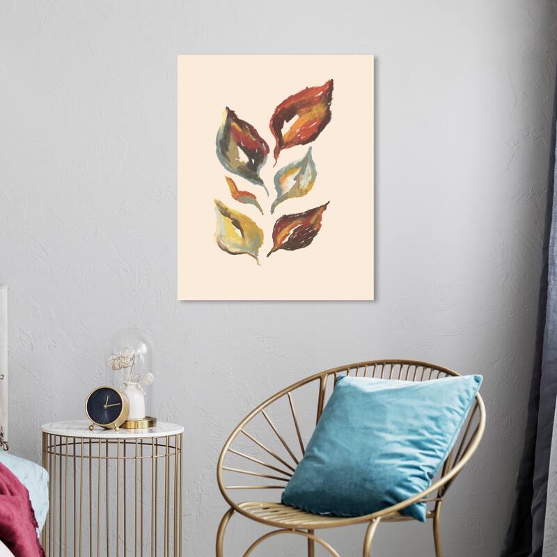 Wynwood Studio Canvas Floral and Botanical Rusty Texture Leaves Brown Rustic Wall Art Canvas Print - 20 x 24