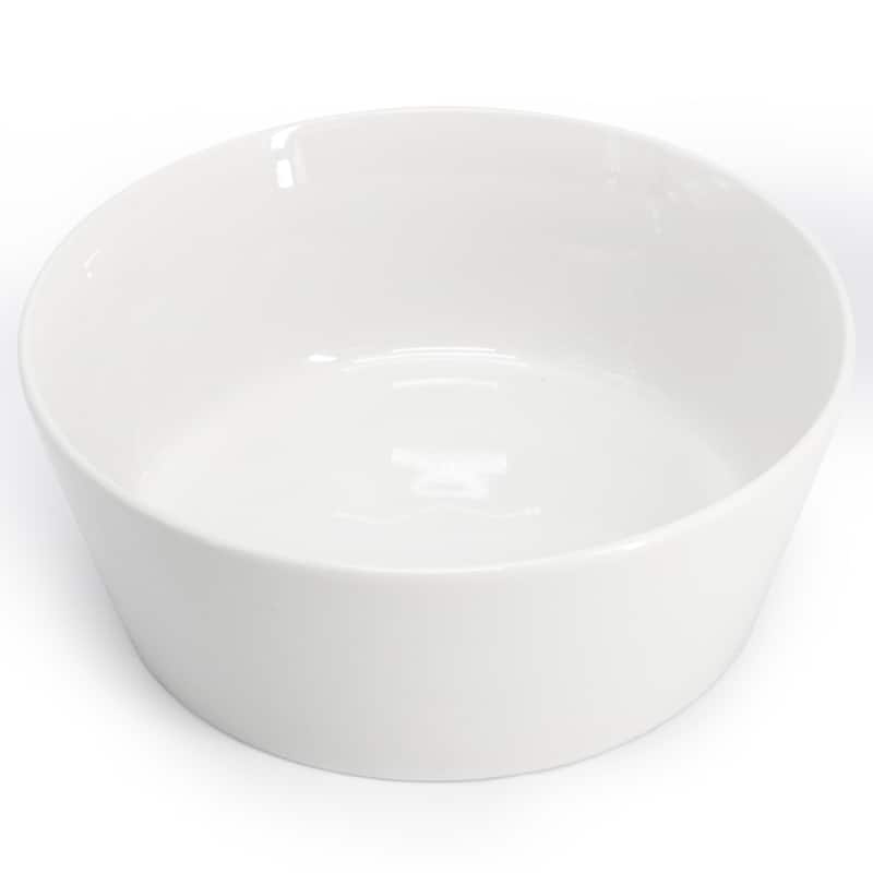 Gibson Home 2 Piece 6.75 Inch Round Fine Ceramic Side Bowl Sets in White