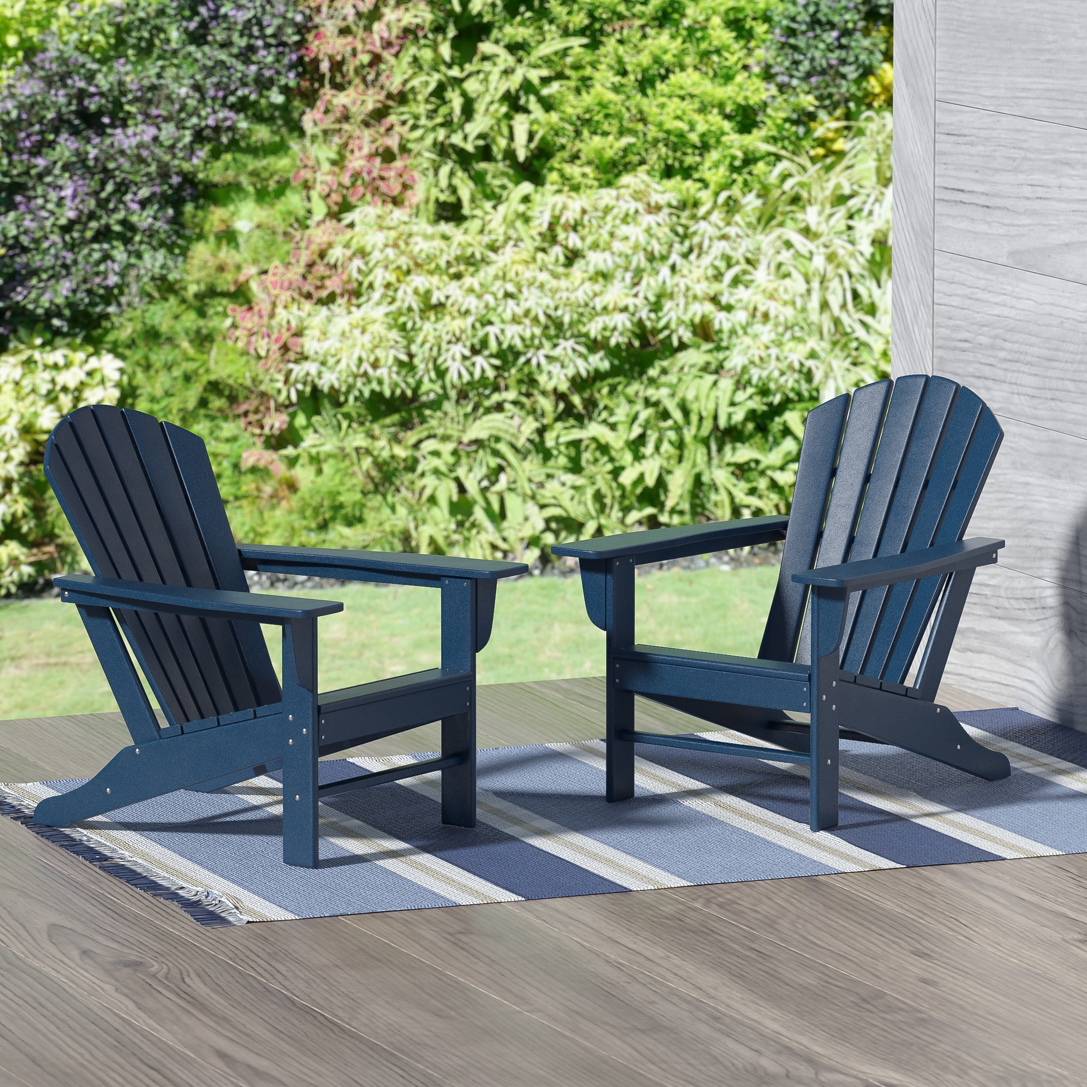 Altura Outdoor Eco-Friendly All Weather Poly Patio Adirondack Chair (Set of 2)