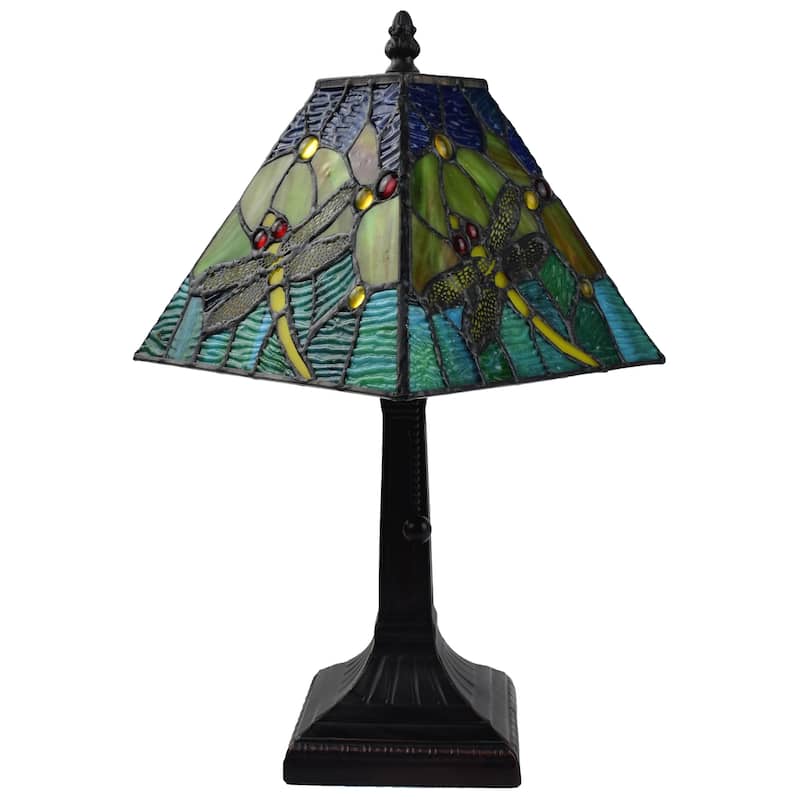 Copper Grove Dahi 15-inch Tiffany-style Mini Mission-style Accent Lamp