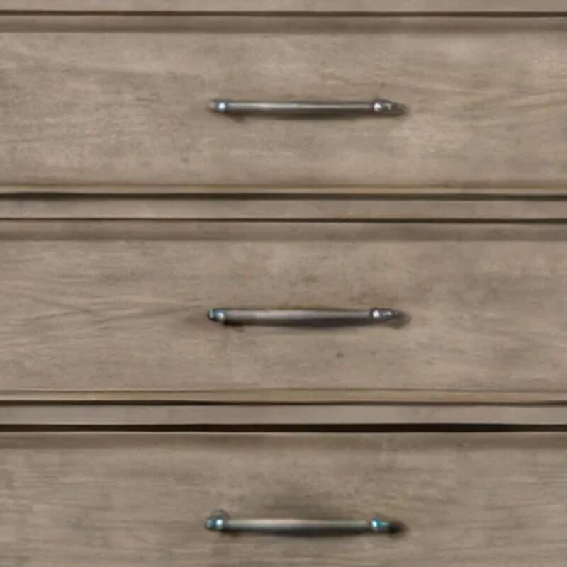 Zea Tall Dresser Chest for Bedroom, 7 Drawers, Aged Oak Brown