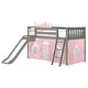 preview thumbnail 19 of 20, Max and Lily Classic Twin-Size Low Loft with Easy Slide and Curtain
