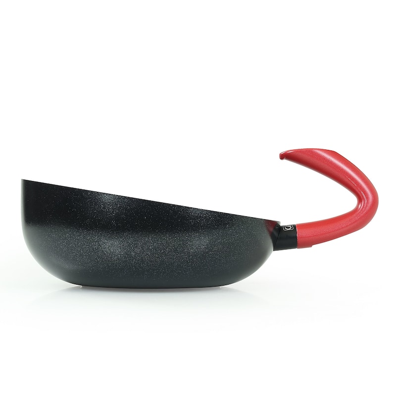Flonal 11" Forged Aluminum Non-Stick Sloped Wok Pan