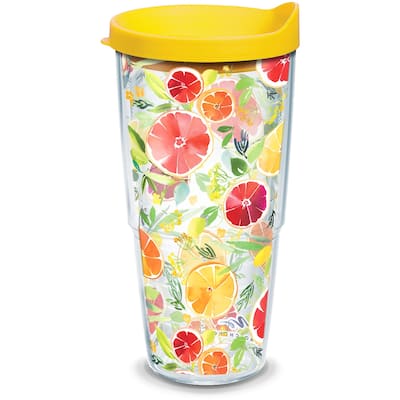 Tervis Yao Cheng Citrus Made in USA Double Walled Insulated Tumbler Travel 24oz, Classic